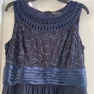Jessica Howard Midnight Blue Embroidered Dress